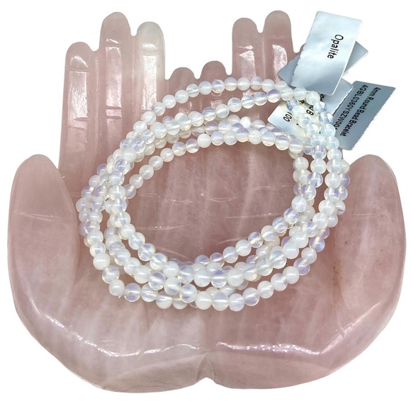4mm Opalite Beaded Stretch Bracelet Stone Beads Crystal Gemstone Boho - Picture 2 of 4